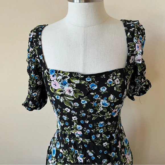 Zara Floral Print Midi Dress floral Multicolor 26044 - Picture 4 of 11